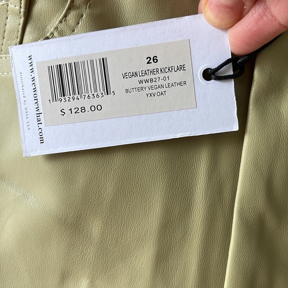 We Wore What vegan leather kick flare size 26 - Picture 6 of 9